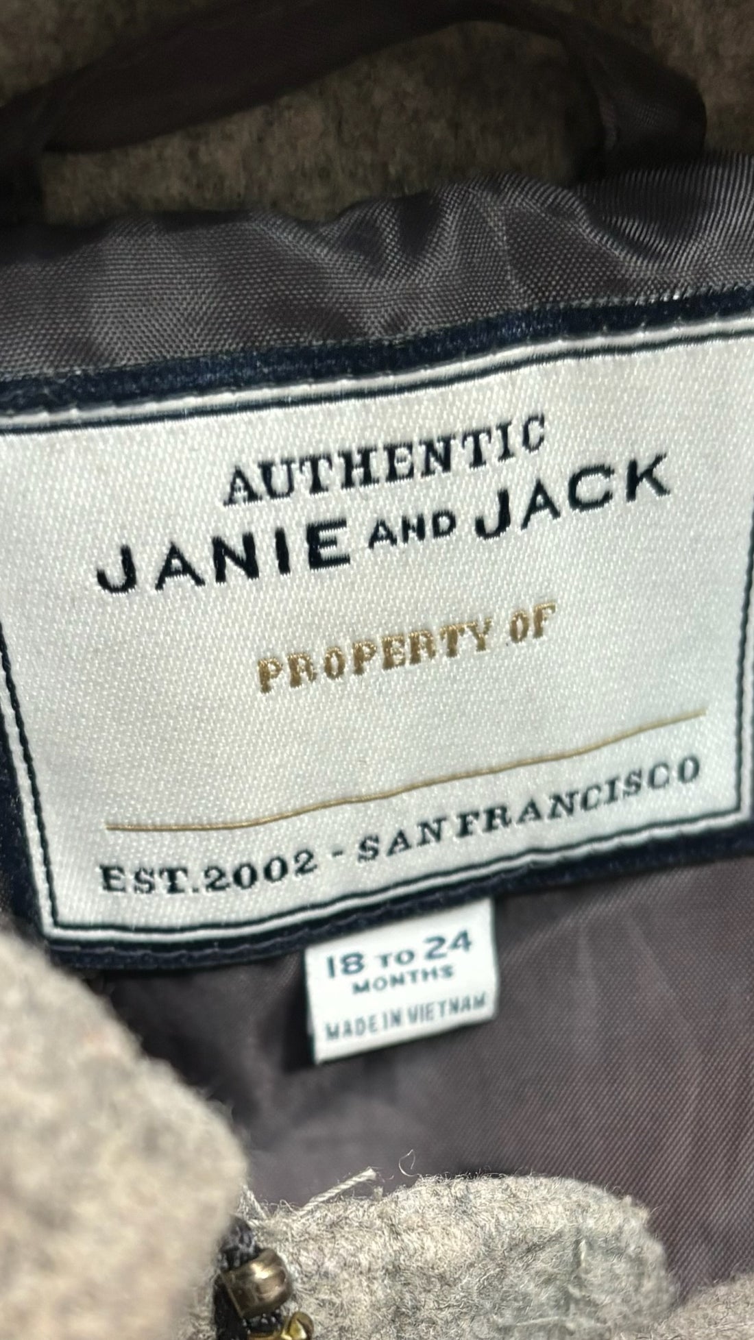 Janie & Jack Grey Wool Coat