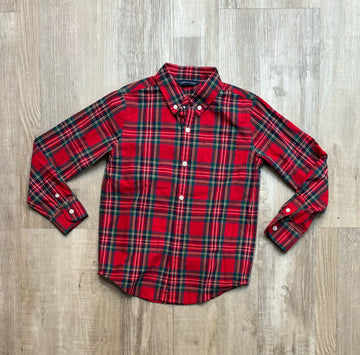 Janie & Jack Red Plaid Button Down
