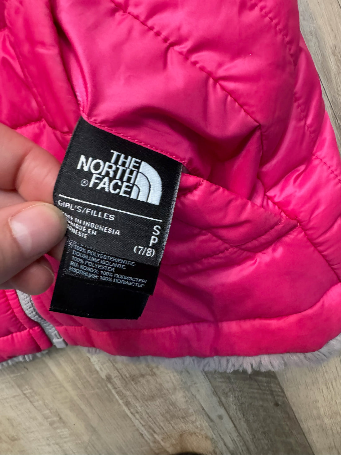 North Face Pink Puffer Vest