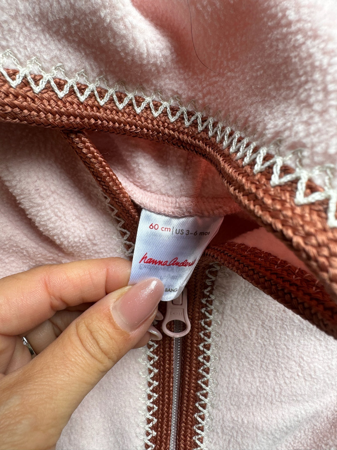 Hanna Andersson Pink Fleece Cat Jacket