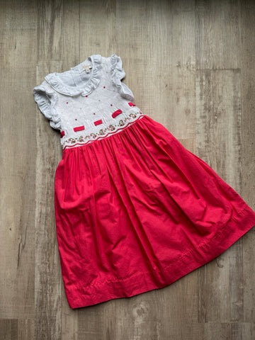 Kidiwi Handmade Red Smocked Dress