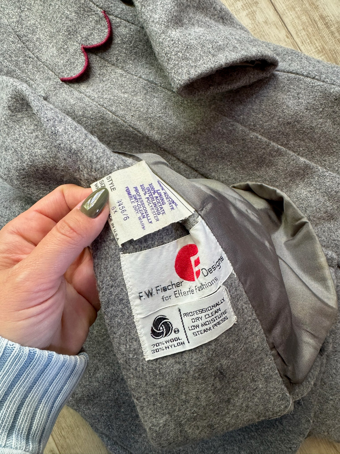 Vintage Grey Wool Coat