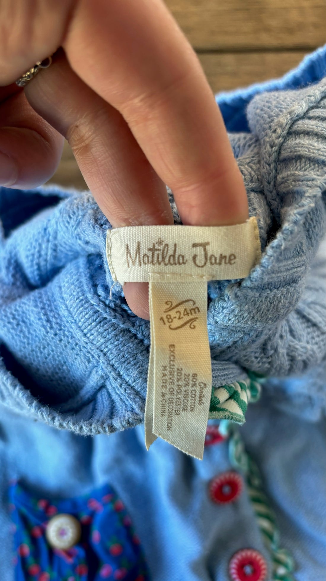 Matilda Jane Blue Sweater Jacket