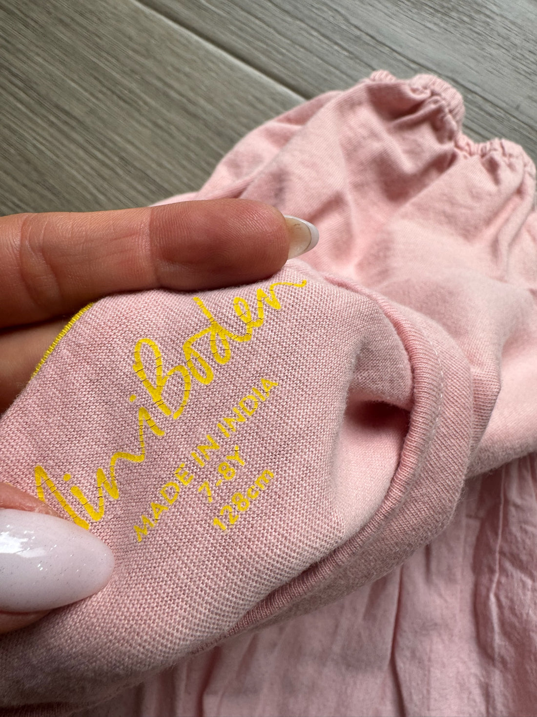 Mini Boden Pink Floral Eyelet Dress