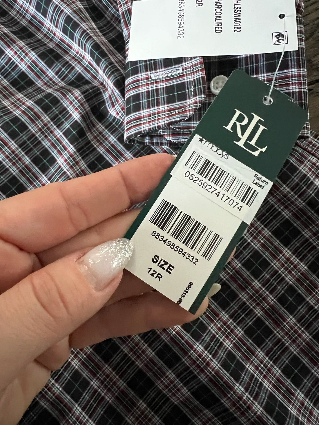Ralph Lauren Plaid top - NEW