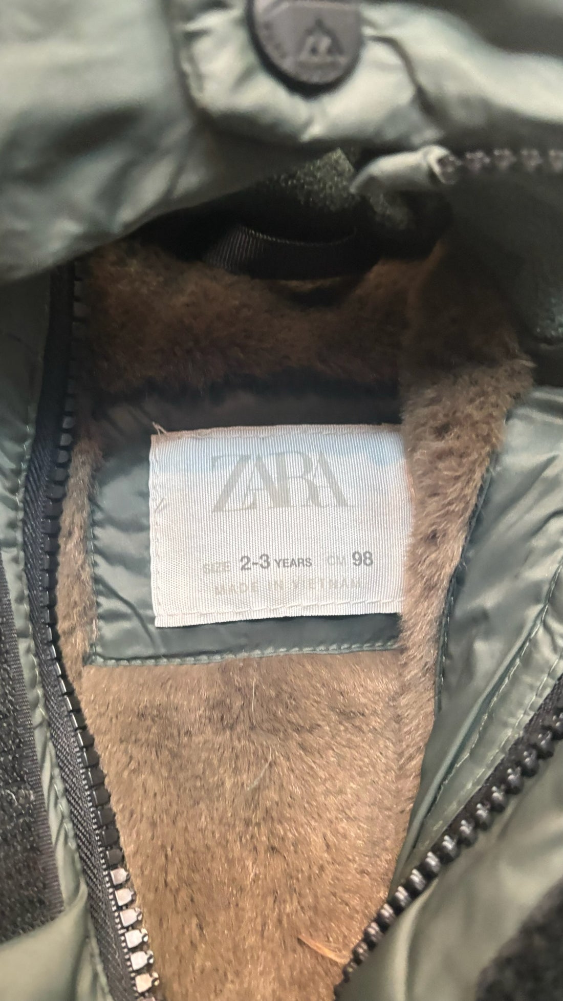 Zara Green Down Coat