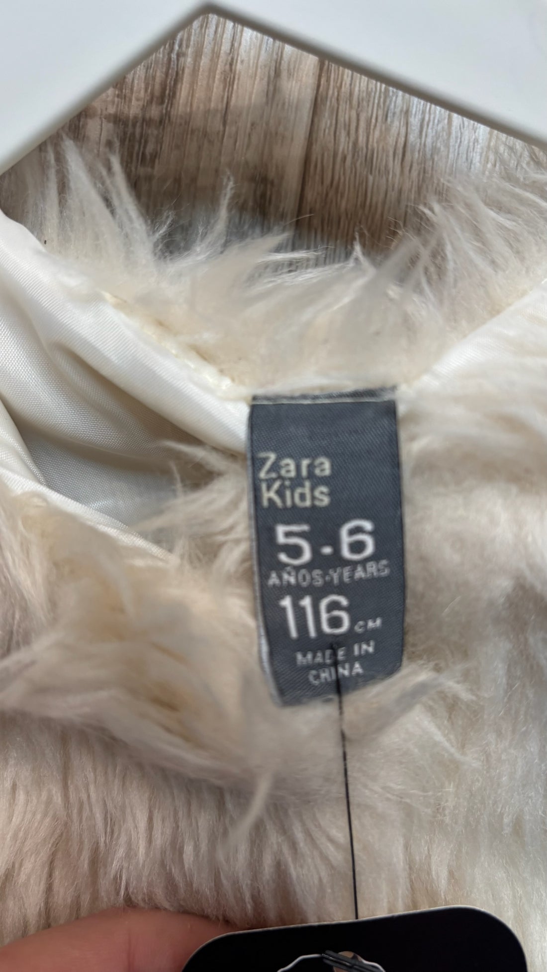 Zara Cream Fur Coat