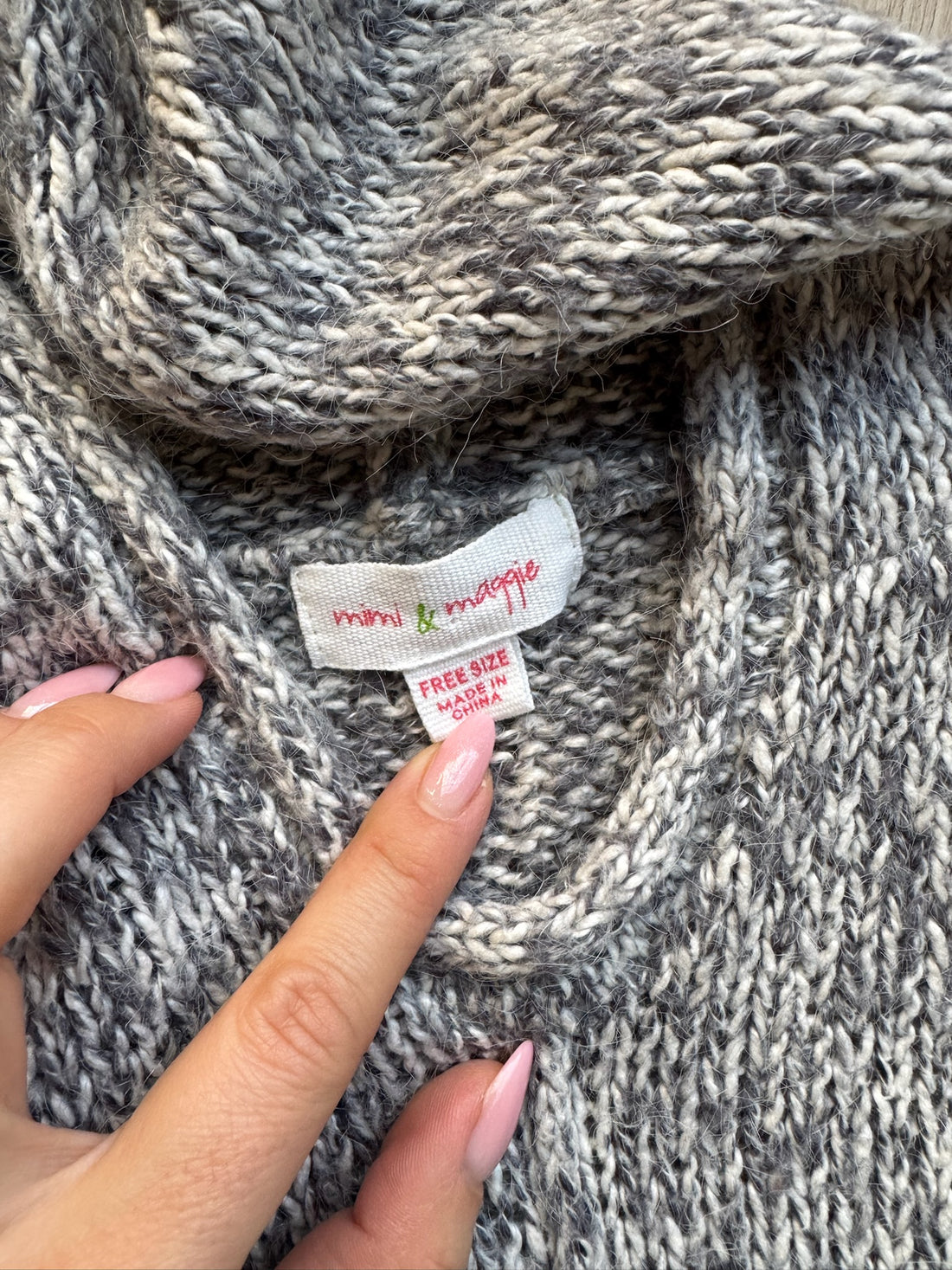 Mimi & Maggie Grey Poncho