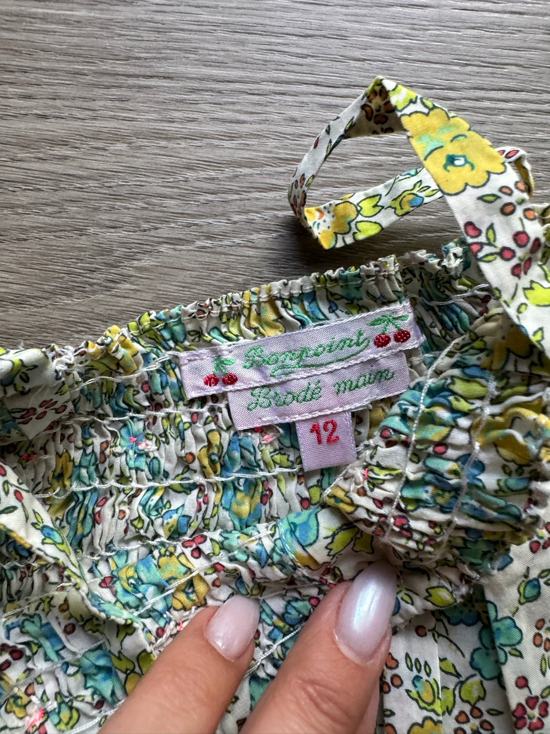 Bonpoint Green Floral Top