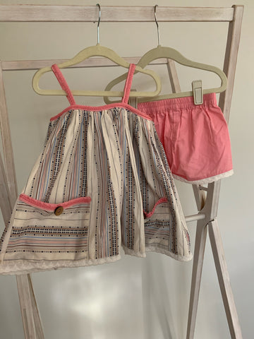 Well Dressed Wolf Tan/Pink Tunic Set