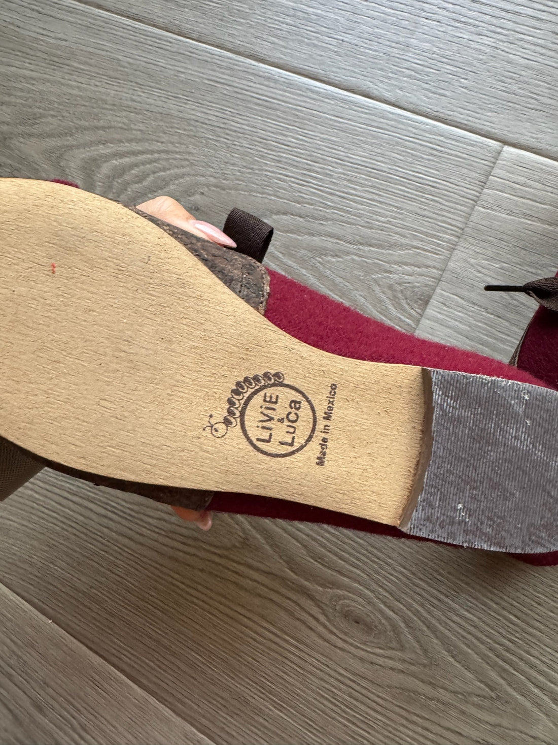 Livie & Luca Burgundy Mary Janes