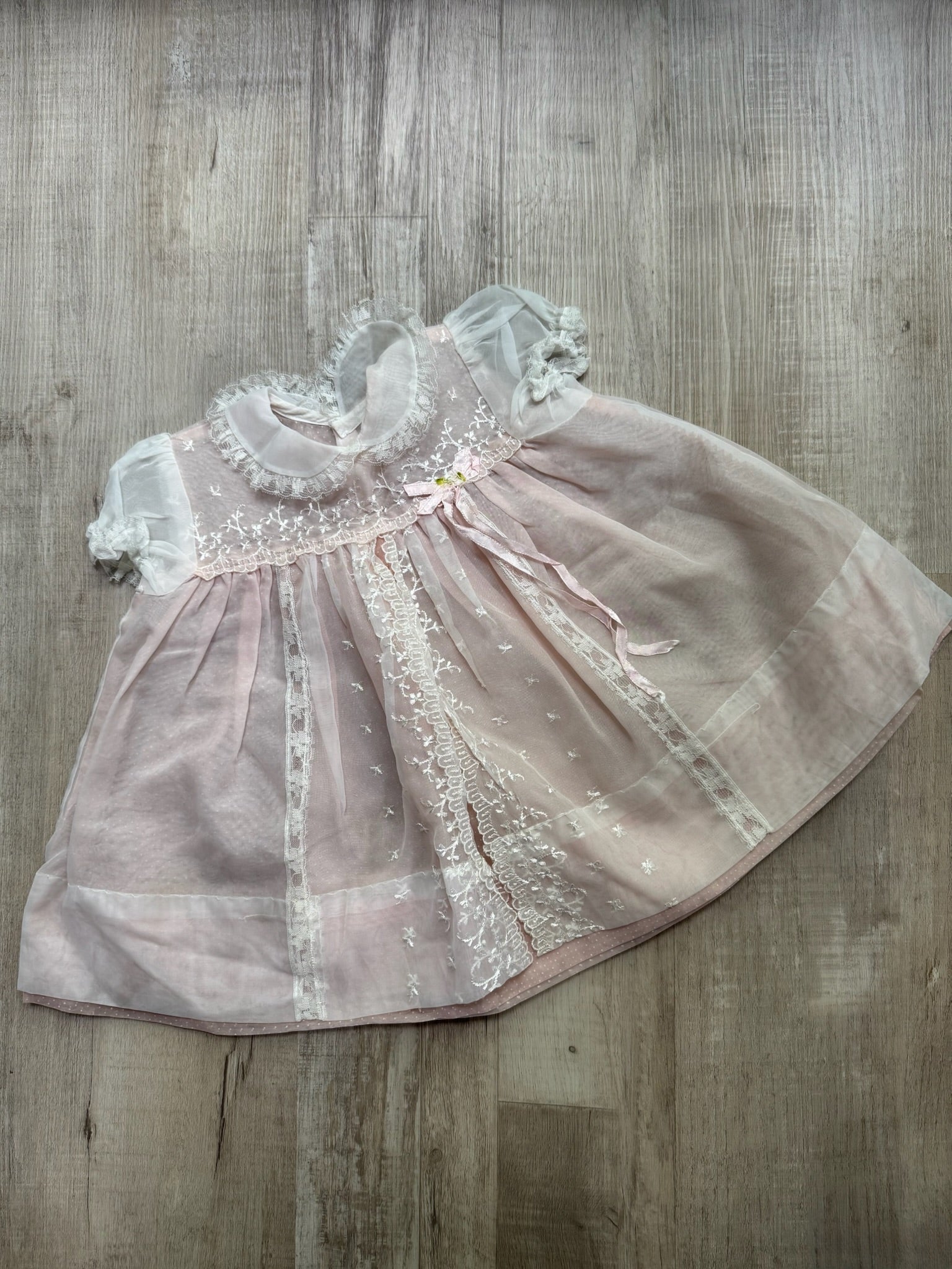 Vintage Sheer Pink Dress
