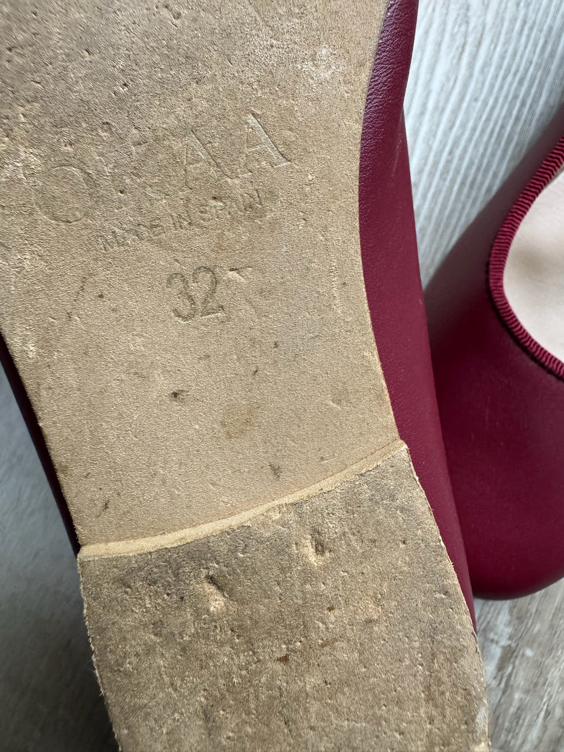 OKAA Burgundy Leather Mary Janes