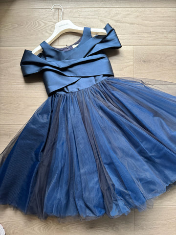 Monnalisa Navy Tulle Dress