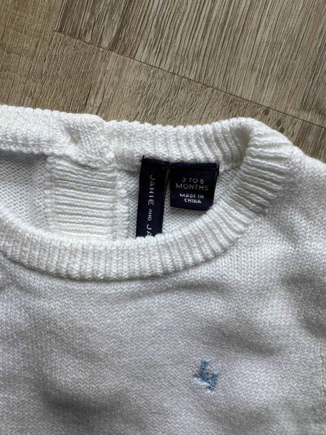 Janie & Jack White Stripped Knit Romper