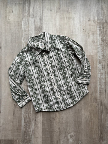 Old Navy Vintage Green Floral Button Down