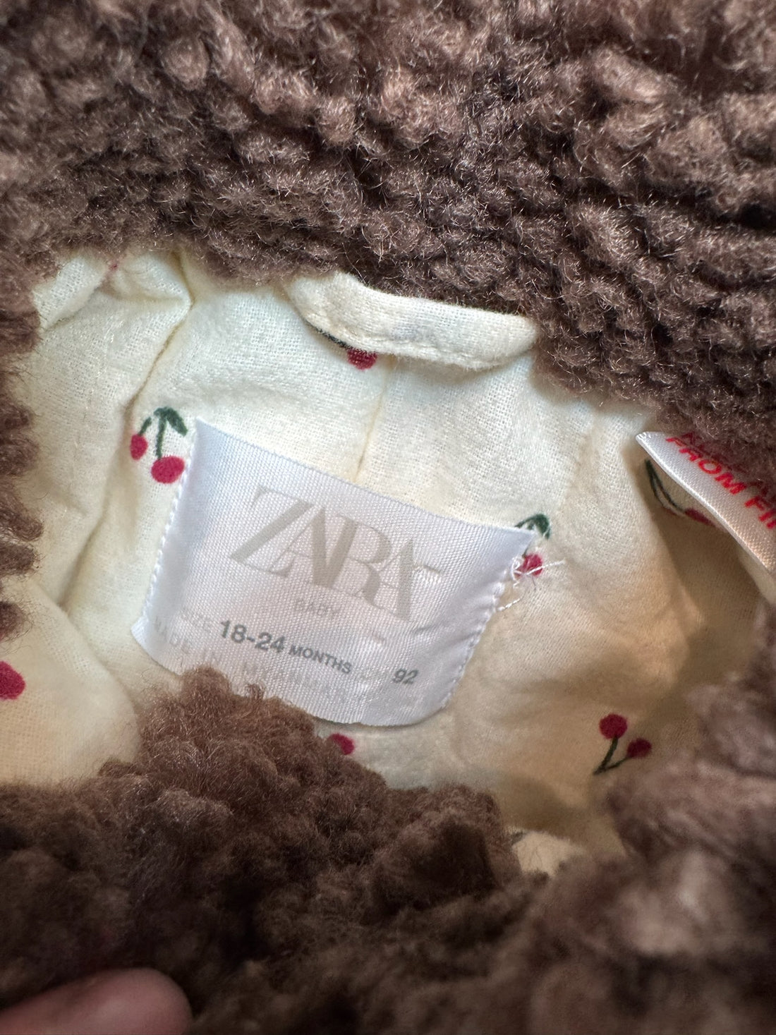 Zara Brown Sherpa Coat