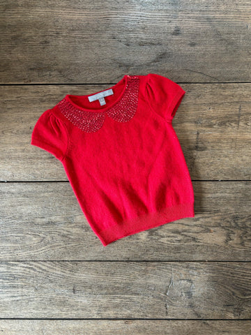 Neiman Marcus Red Cashmere Sweater