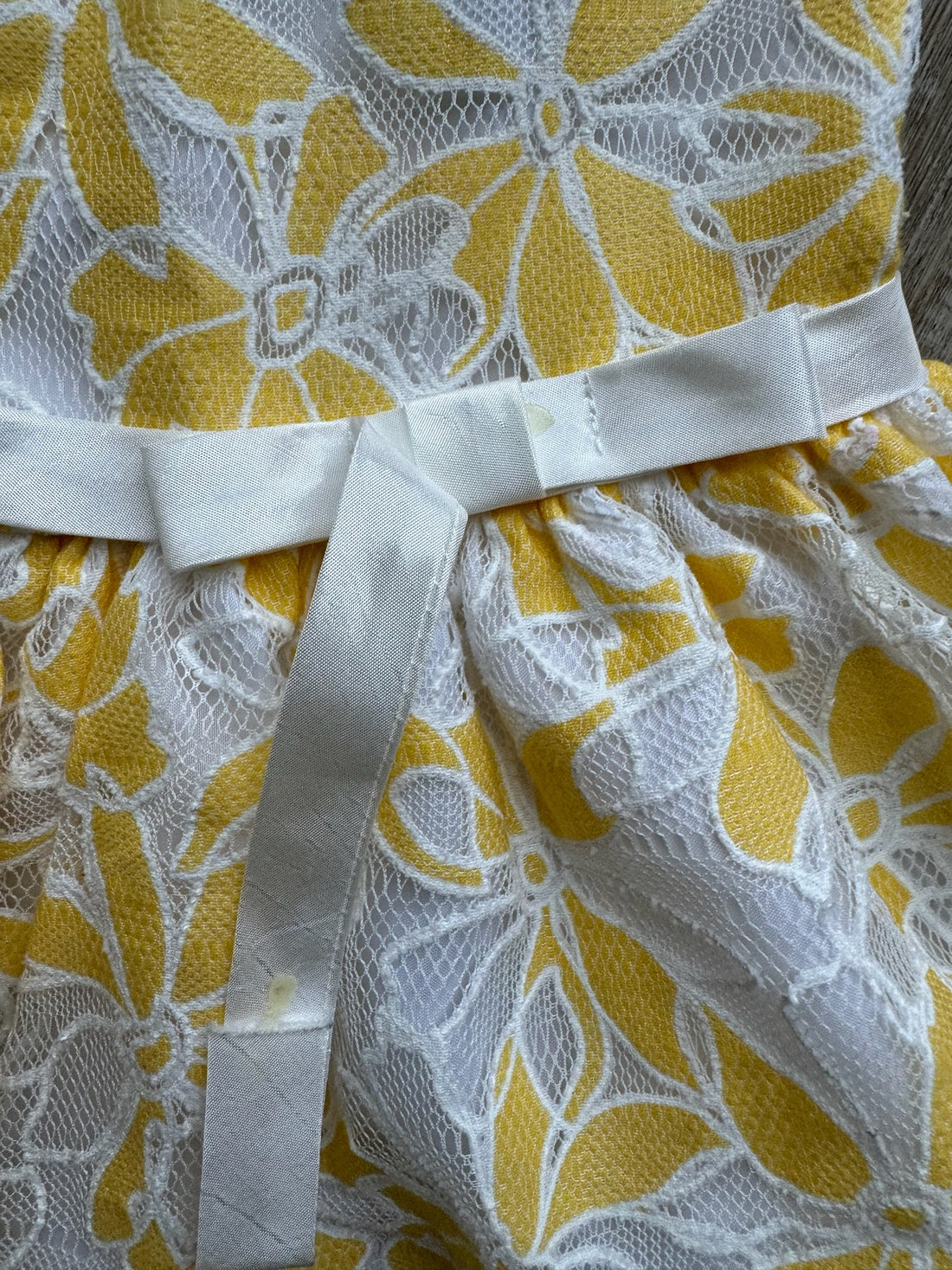 Vintage Yellow Floral Dress - AS IS
