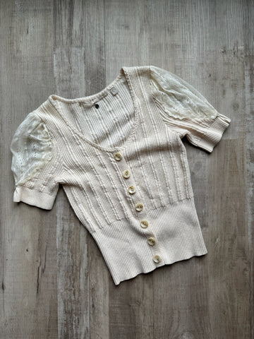 Knitted & Knotted Cream Cardigan