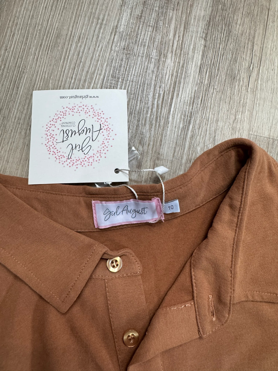 Girl August Brown Polo - NEW