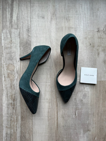 Cole Haan Green Suede Pumps - W