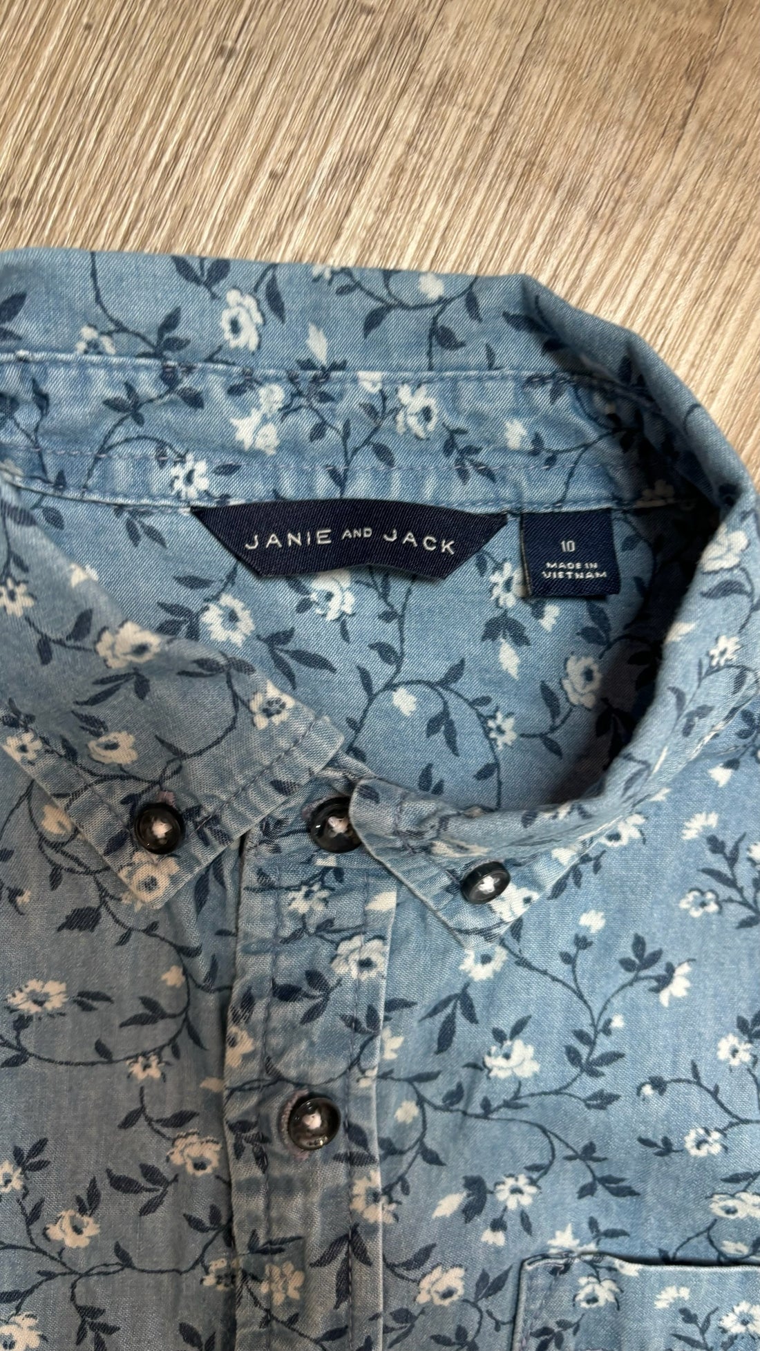 Janie & Jack Blue Floral Set