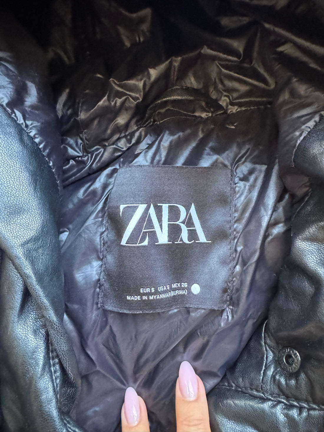 Zara Black Puffer Vest