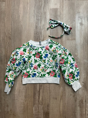 Janie & Jack Floral Pullover w/ headband