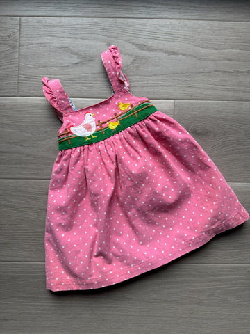 Baby Boden Pink Chicken Dress HTF