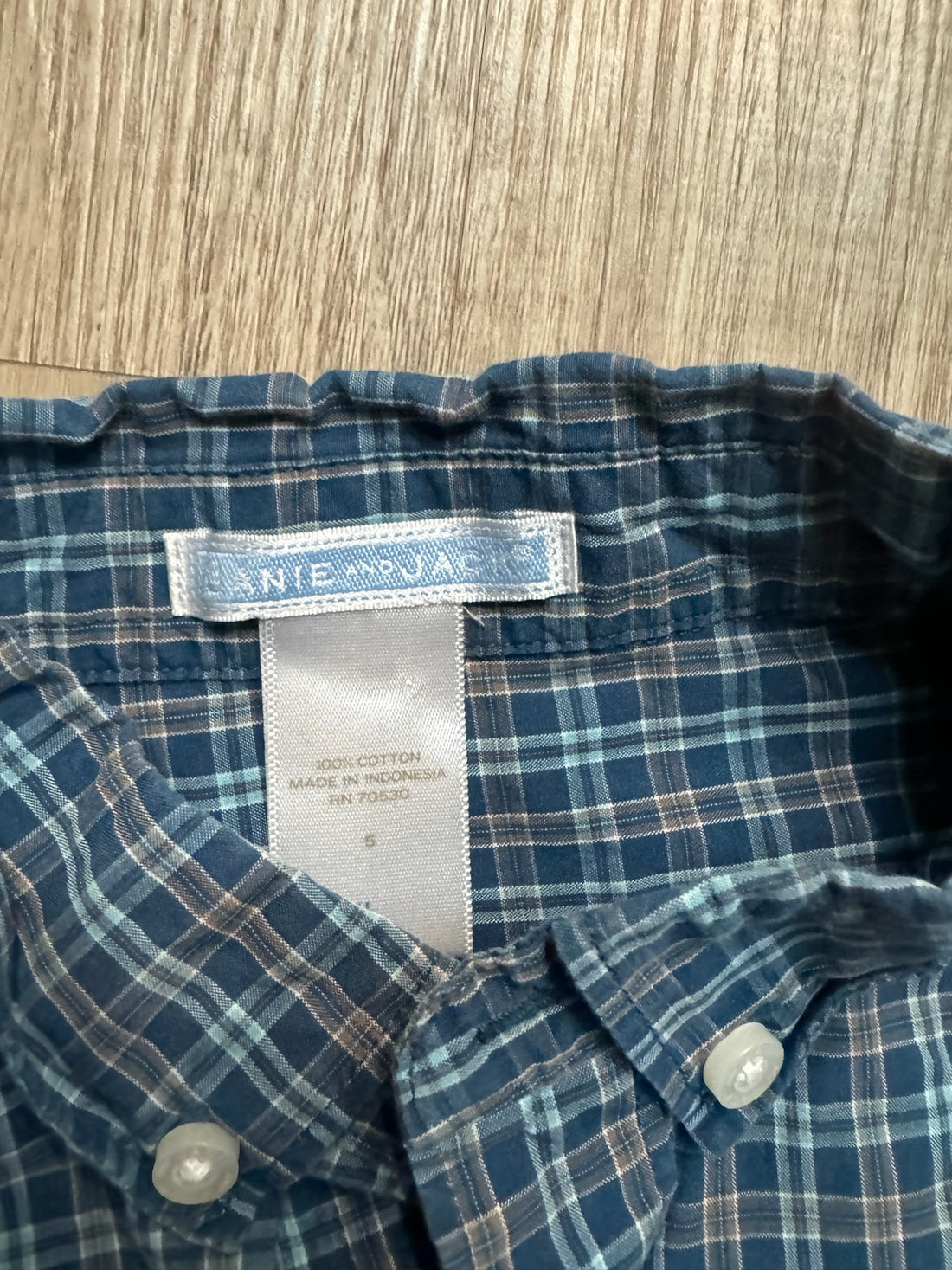 Janie & Jack Blue Plaid Button Down