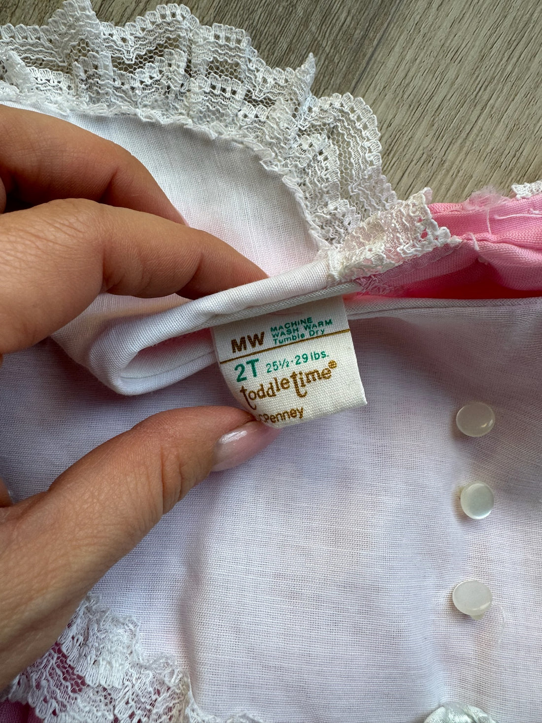 Vintage Toddle Time Pink Dress