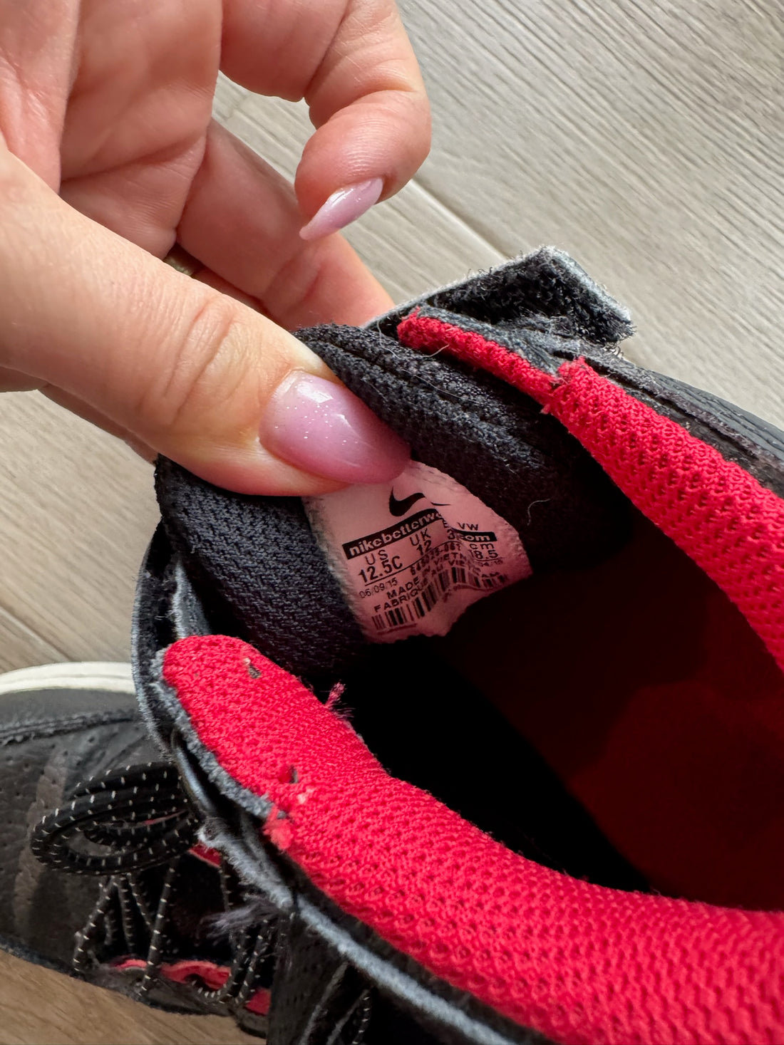 Nike Black w/ Red Shoes