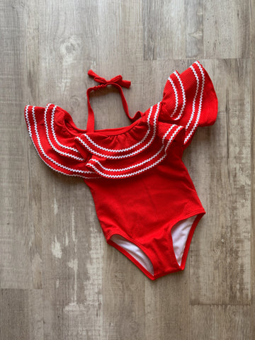 Janie & Jack Red Swimsuit