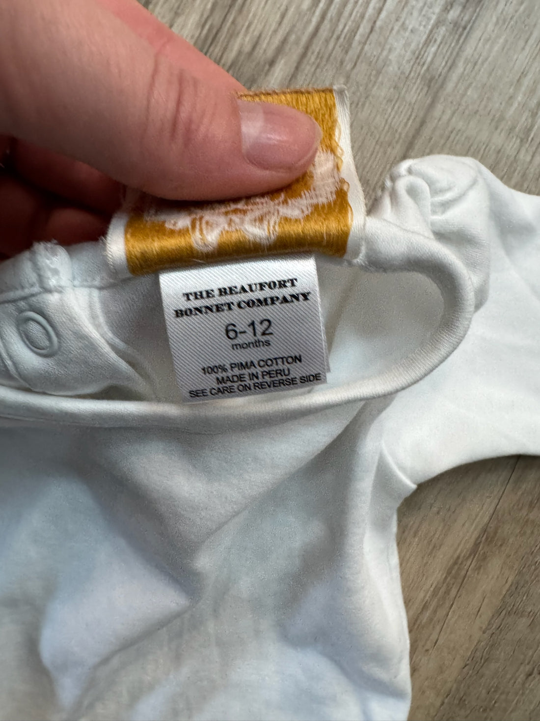Beaufort Bonnet White Onesie