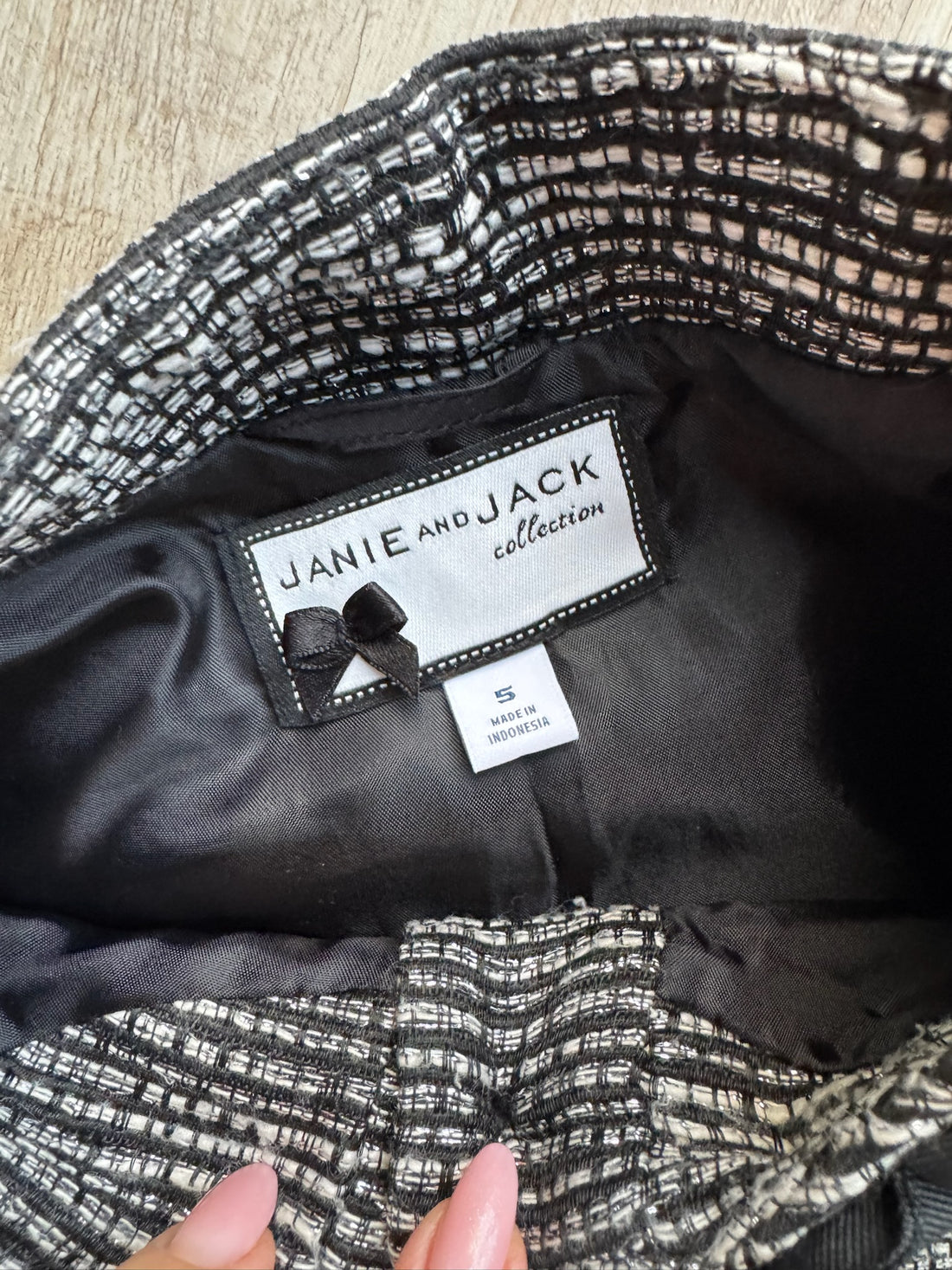 Janie & Jack Black Tweed Set