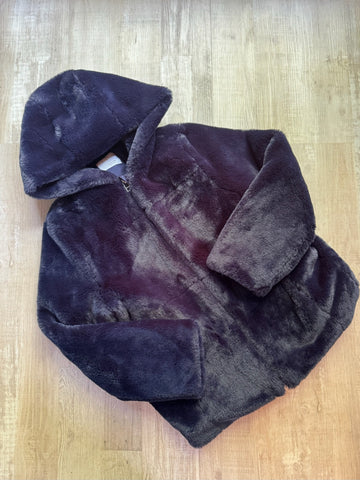Zara Navy Fur Coat