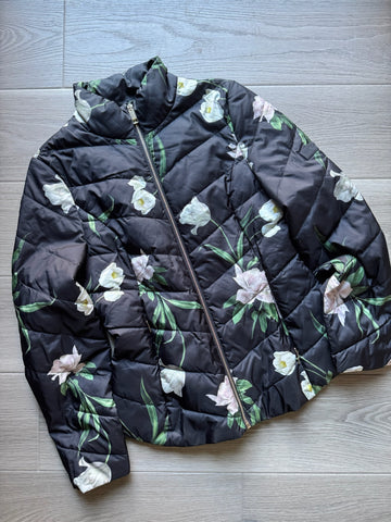 Ted Baker Black Floral Puffer Coat