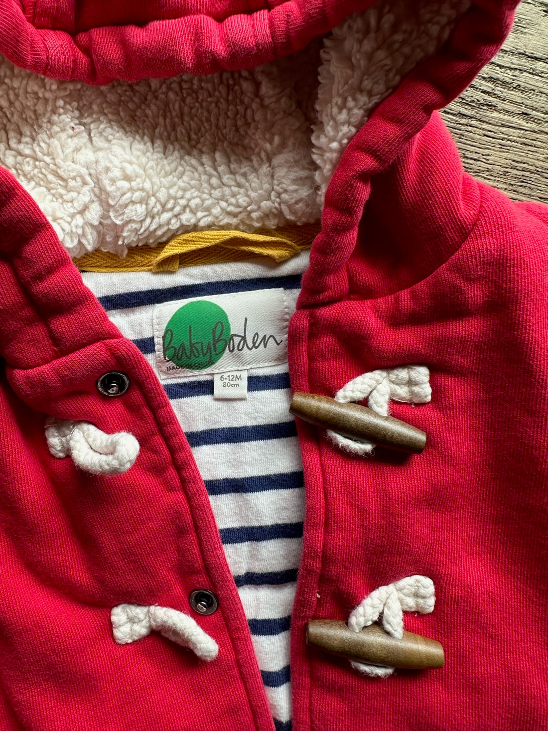 Baby Boden Red Coat