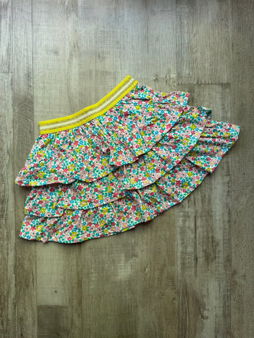Mini Boden Floral Ruffle Skirt