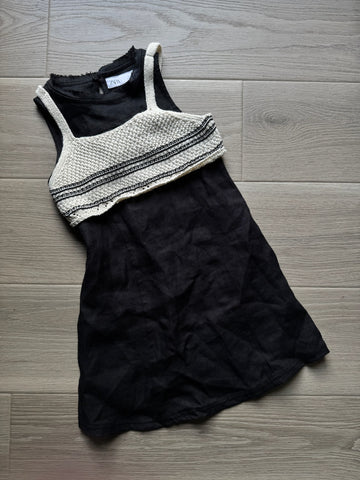 Zara Black Linen Dress