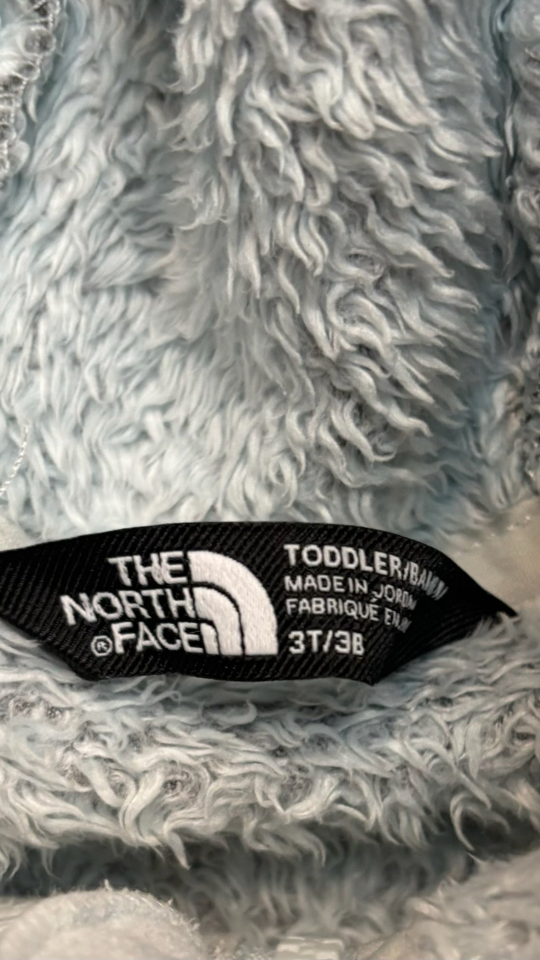 North Face Light Blue Fuzzy Jacket