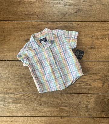 Children’s Place Pastel Plaid Button Down