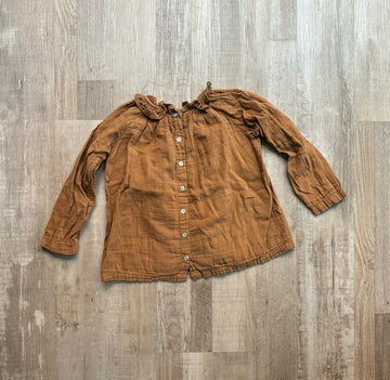 Boutique Brown Button Down