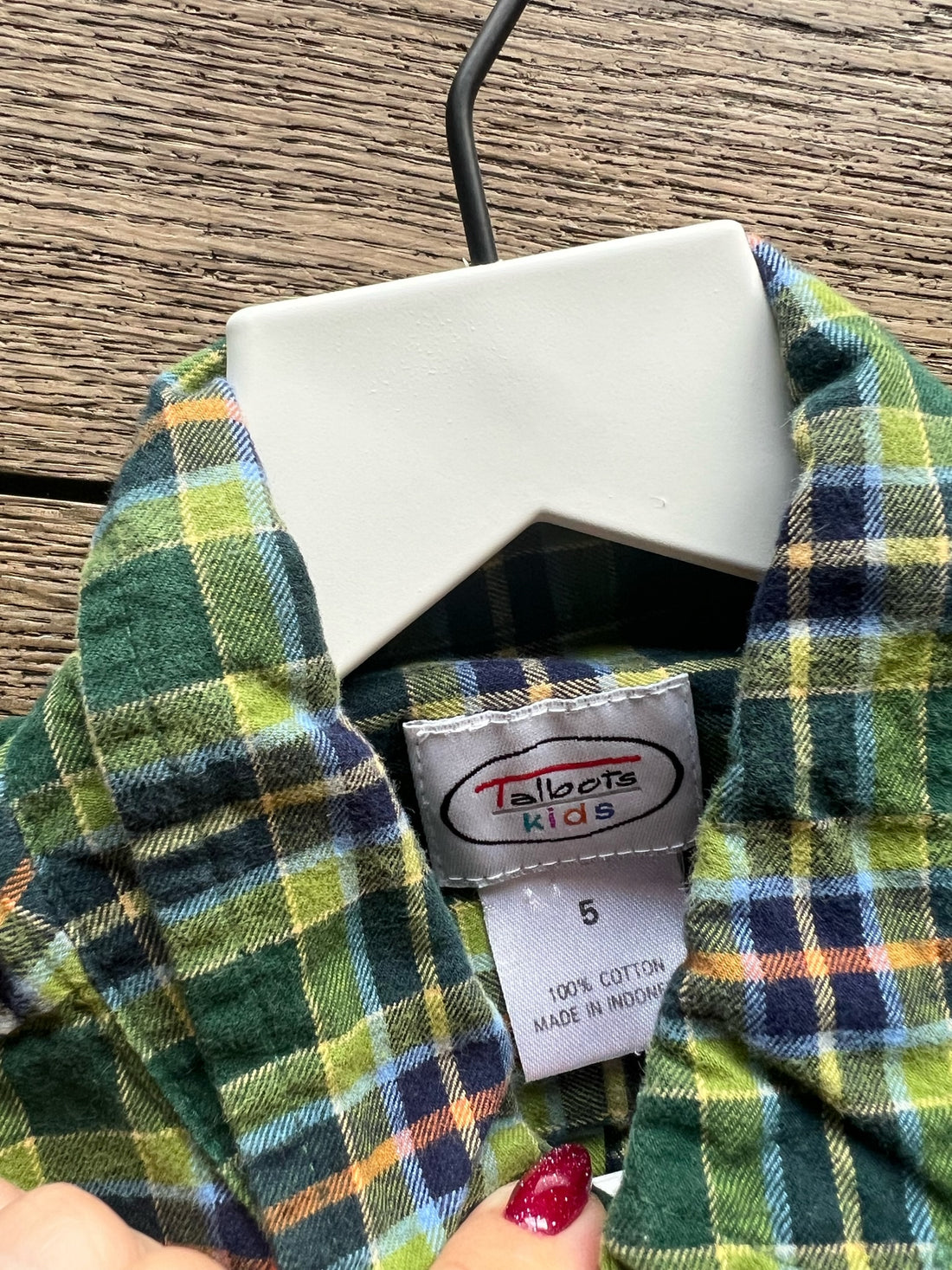 Talbots Green Button Down