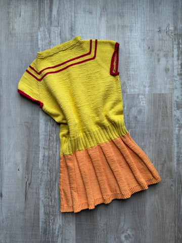 Vintage Yellow Knit Dress