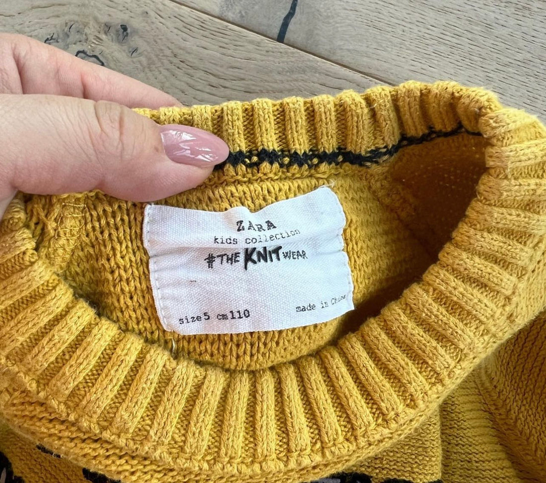 Zara Mustard Knit Sweater