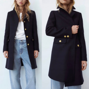 Zara Black Wool Coat