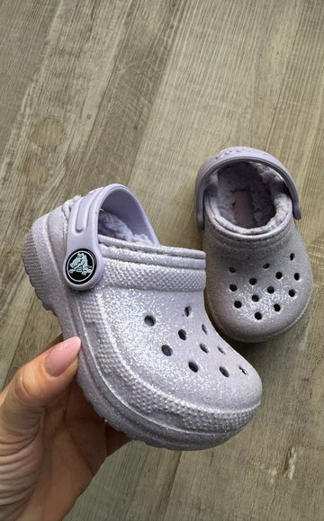 Crocs Purple Sherpa Sparkly