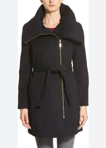 Cole Haan Black Wool Coat